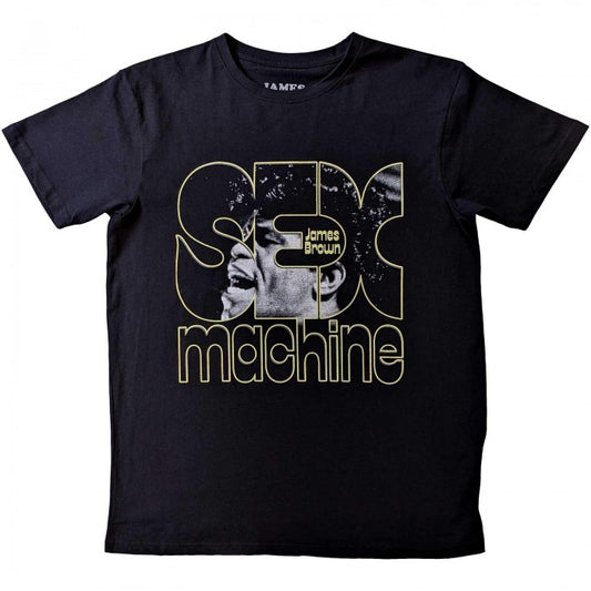 Front - James Brown Unisex Adult Sex Machine Cotton T-Shirt