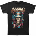Front - Asking Alexandria Unisex Adult Hat Skull Cotton T-Shirt