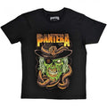 Front - Pantera Unisex Adult Skull & Snake Cotton T-Shirt