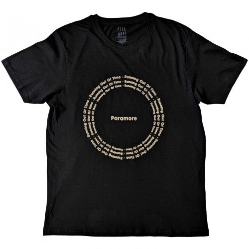 Front - Paramore Unisex Adult Running Out Of Time Circle Cotton T-Shirt