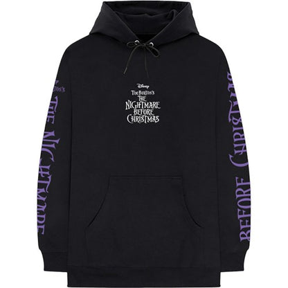 Front - Nightmare Before Christmas Unisex Adult Jumbo Back & Sleeve Print Pullover Hoodie