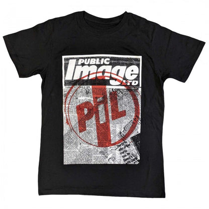 Front - PIL (Public Image Ltd) Unisex Adult Poster Cotton T-Shirt