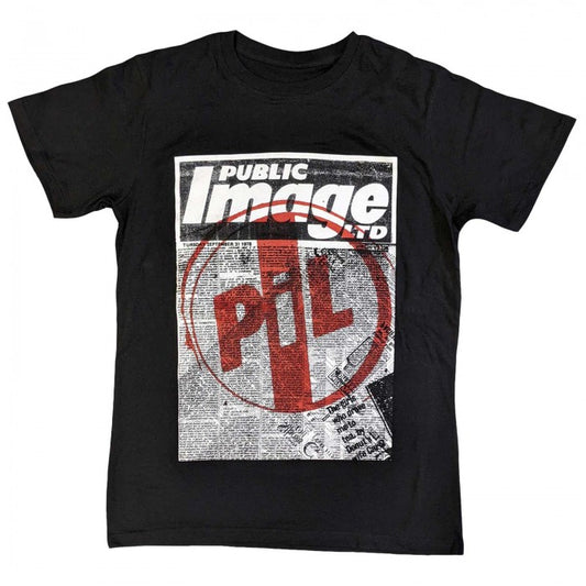 Front - PIL (Public Image Ltd) Unisex Adult Poster Cotton T-Shirt