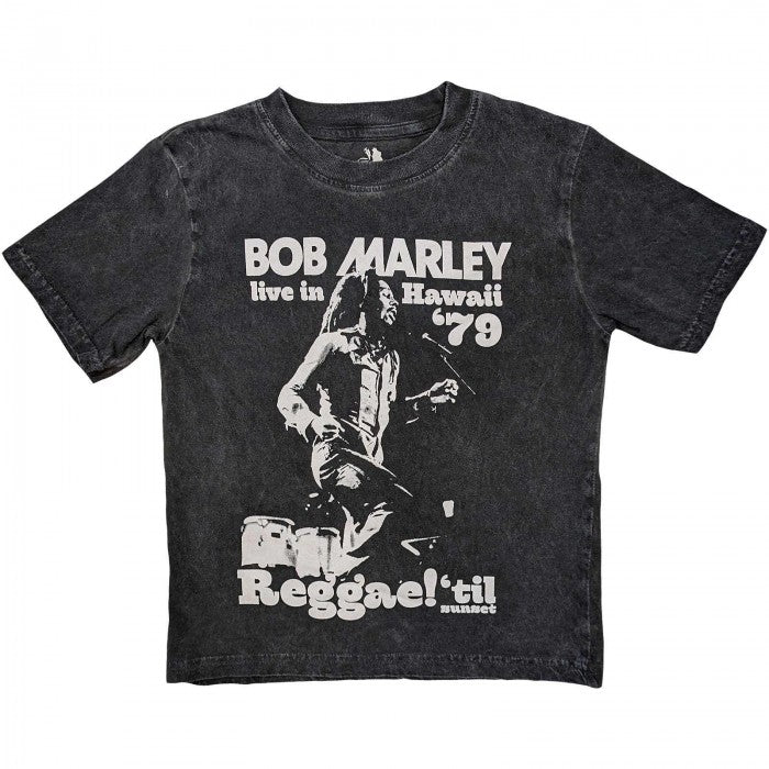 Front - Bob Marley Childrens/Kids Hawaii Snow Washed T-Shirt