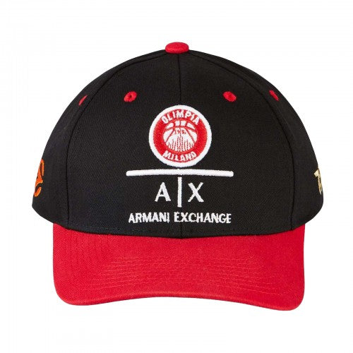 Front - Tokyo Time Unisex Adult AX Olimpia Milano Baseball Cap