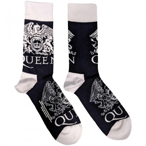 Front - Queen Unisex Adult Crest Socks