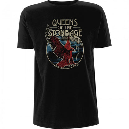 Front - Queens Of The Stone Age Unisex Adult Eagle Cotton T-Shirt