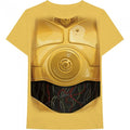 Front - Star Wars Unisex Adult C-3PO Chest T-Shirt