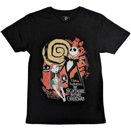 Front - Nightmare Before Christmas Unisex Adult Ghost Embellished T-Shirt