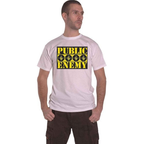 Front - Public Enemy Unisex Adult Logo Cotton T-Shirt