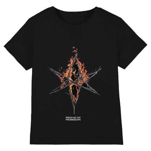 Front - Bring Me The Horizon Unisex Adult Flame Hex Logo T-Shirt