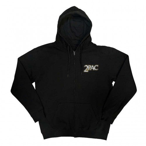 Front - Tupac Shakur Unisex Adult Crown Seal Full Zip Hoodie
