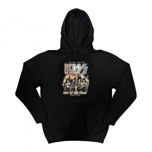 Front - Kiss Unisex Adult End Of The Road Final Tour Hoodie