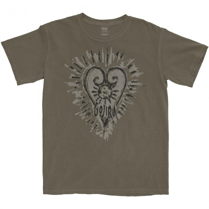 Front - Gojira Unisex Adult Fortitude Heart Cotton T-Shirt