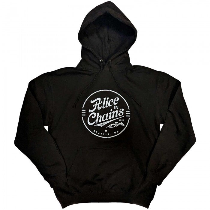 Front - Alice In Chains Unisex Adult Circle Emblem Pullover Hoodie