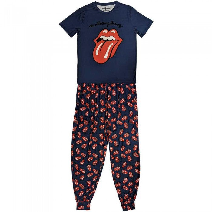 Front - The Rolling Stones Unisex Adult Classic Tongue Pyjama Set