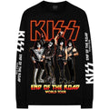 Front - Kiss Unisex Adult End Of The Road Tour Long-Sleeved T-Shirt