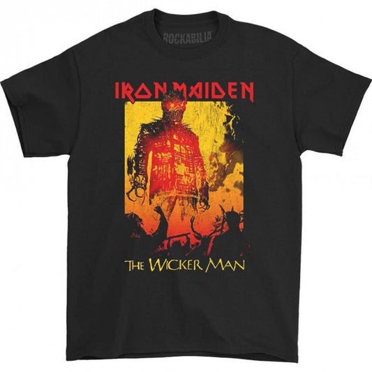Front - Iron Maiden Unisex Adult The Wicker Man Fire T-Shirt
