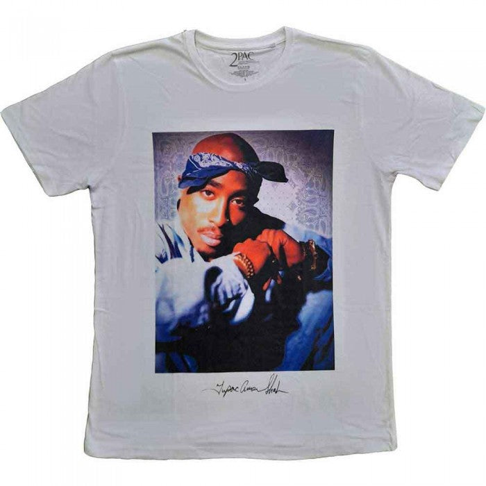 Front - Tupac Shakur Unisex Adult Bandana Cotton T-Shirt