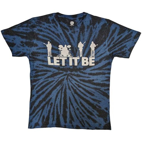 Front - The Beatles Unisex Adult Let It Be Silhouette Tie Dye T-Shirt