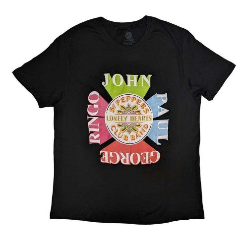 Front - The Beatles Unisex Adult Sgt Pepper Drum Names T-Shirt