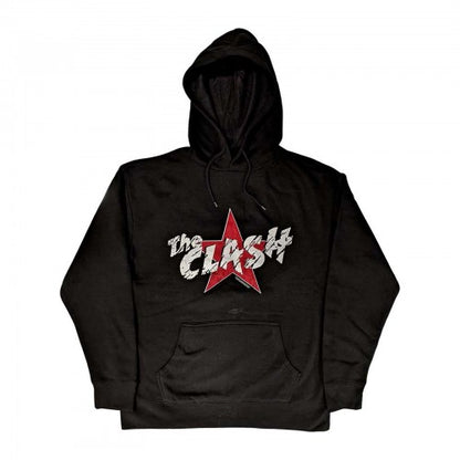 Front - The Clash Unisex Adult Star Logo Pullover Hoodie