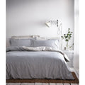 Front - The Linen Yard Hebden Duvet Cover Set