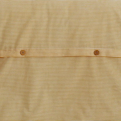 Ochre - Side - The Linen Yard Holbury Duvet and Pillowcase Set