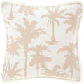 Front - Linen House Luana Palm Tree Square Pillowcase