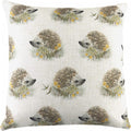 Front - Evans Lichfield Woodland Hedgehog Repeat Print Cushion Cover