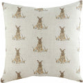 Front - Evans Lichfield Oakwood Hare Repeat Print Cushion Cover