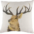 Front - Evans Lichfield Stag Head Repeat Print Cushion Cover