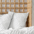 White - Back - Linen House Palm Springs Tufted Pillow Sham
