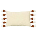 Brick Red - Back - Furn Rainbow Tufted Tassel Cushion Cover