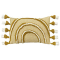 Ochre Yellow - Front - Furn Rainbow Tufted Tassel Cushion Cover