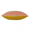 Pink-Ochre Yellow - Side - Furn Tanda Velvet Square Cushion Cover