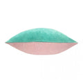 Mint-Pink - Side - Furn Tanda Velvet Square Cushion Cover