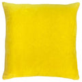 Lemon Yellow-Lilac - Front - Furn Tanda Velvet Square Cushion Cover
