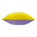 Lemon Yellow-Lilac - Side - Furn Tanda Velvet Square Cushion Cover