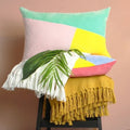Mint-Pink-Lemon Yellow - Lifestyle - Furn Morella Abstract Cushion Cover