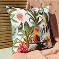 Teal-Multicoloured - Lifestyle - Evans Lichfield Parrot Outdoor Cushion Cover
