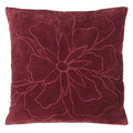 Front - Furn Angeles Velvet Floral Cushion Cover