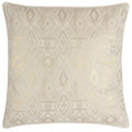 Ivory - Front - Paoletti Tayanna Velvet Metallic Cushion Cover