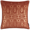 Brick Red - Front - Paoletti Tayanna Velvet Metallic Cushion Cover