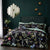 Front - Wylder Midnight Bee Velvet Floral Duvet Cover Set