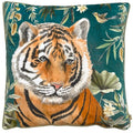 Front - Wylder Orient Velvet Tiger Cushion Cover