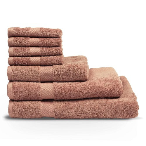 Pink - Front - The Linen Yard Loft Combed Cotton Towel Bale Set (Pack of 4)