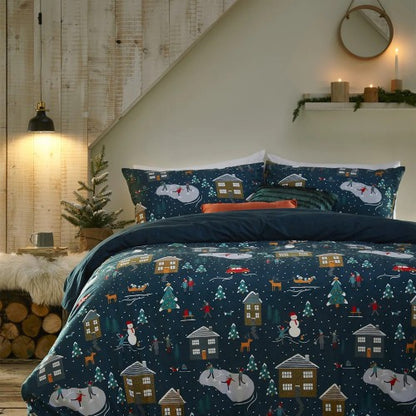 Front - Furn Pine Winter Duvet Cover Set
