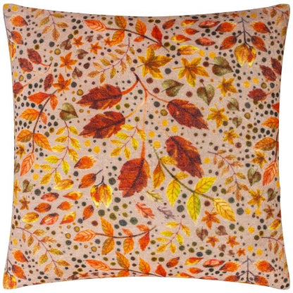 Front - Wylder Autumn Walk Cotton Cushion Cover
