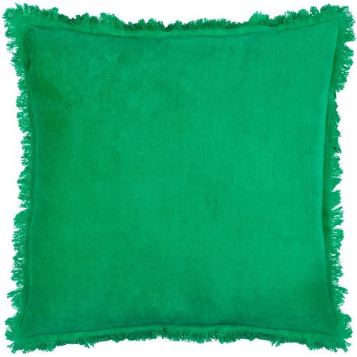 Front - Furn Gracie Fringed Velvet Cushion Cover